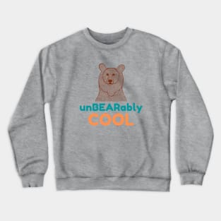 UnBEARably COOL - orange & blue Crewneck Sweatshirt